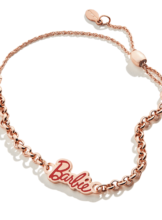 Alex and Ani Barbie Name Plate Pull Chain Bracelet New Arrival