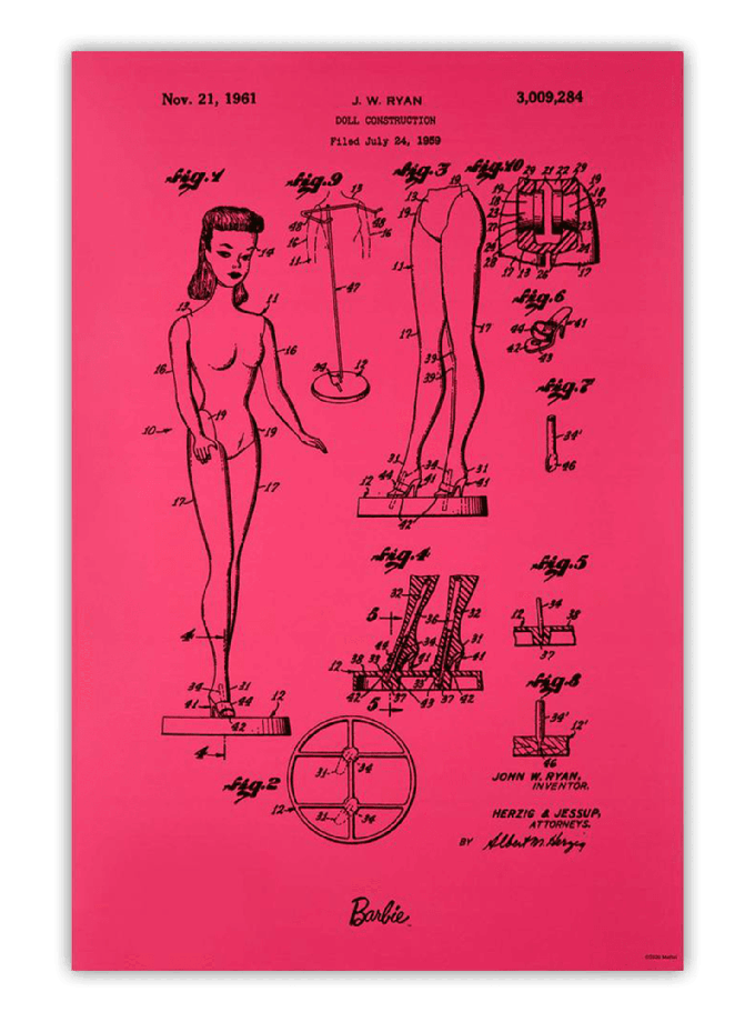 Art of Engineering Barbie Print Free shipping