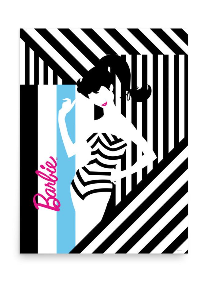 Barbie 1959 Abstract Chevron Poster Same Day Delivery