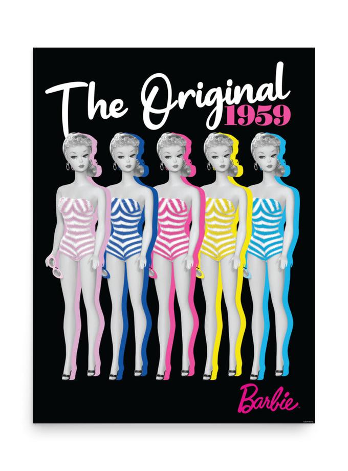 Barbie 1959 Technicolor Barbie Poster Free shipping