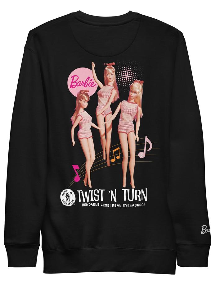 Barbie 1960's Twist N' Turn Embroidered Sweatshirt On Sale