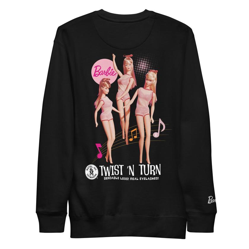 Barbie 1960's Twist N' Turn Embroidered Sweatshirt On Sale