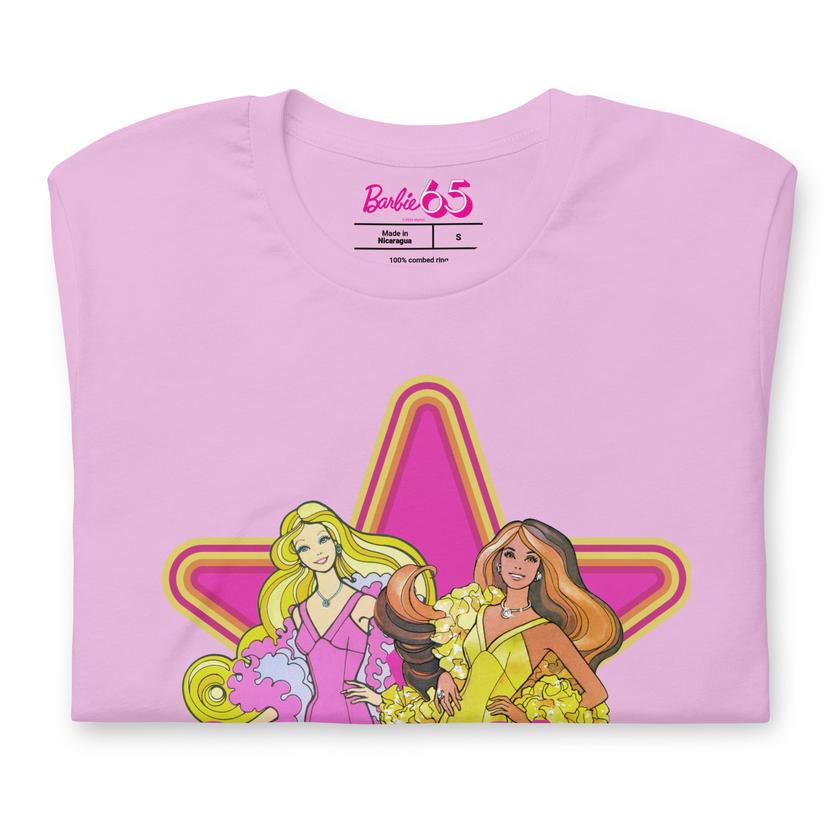 Barbie 1970's Superstar Pink T-Shirt High Quality