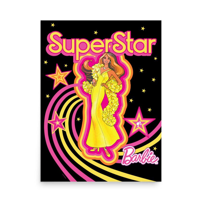 Barbie 1970's Superstar Poster High Quality