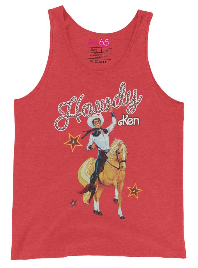 Barbie 1980's Howdy Ken Red Tank Top Free shipping