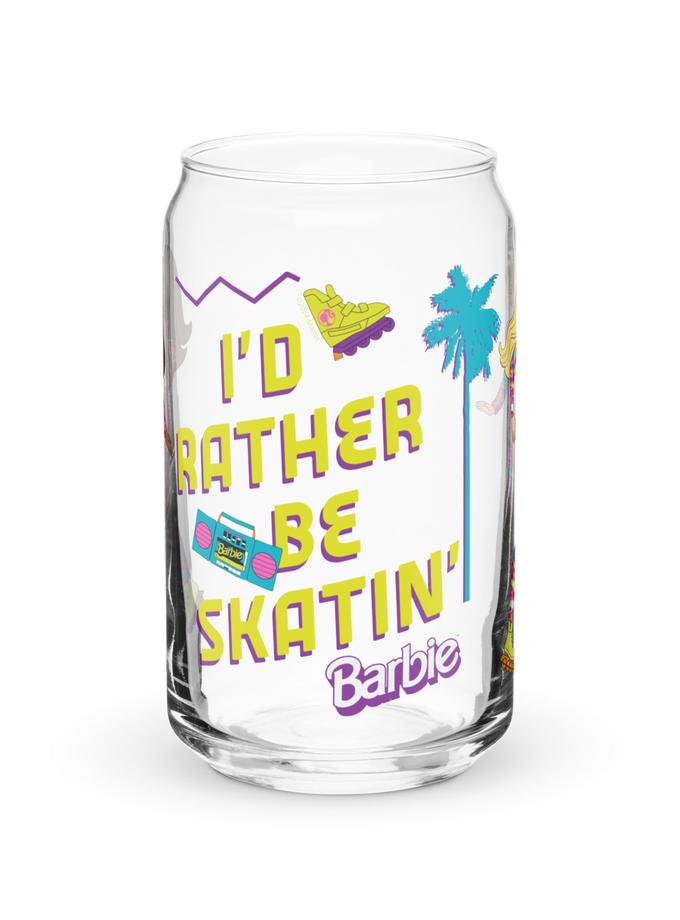 Barbie 1990's Hot Skatin' Can Shaped  Glass Best Seller