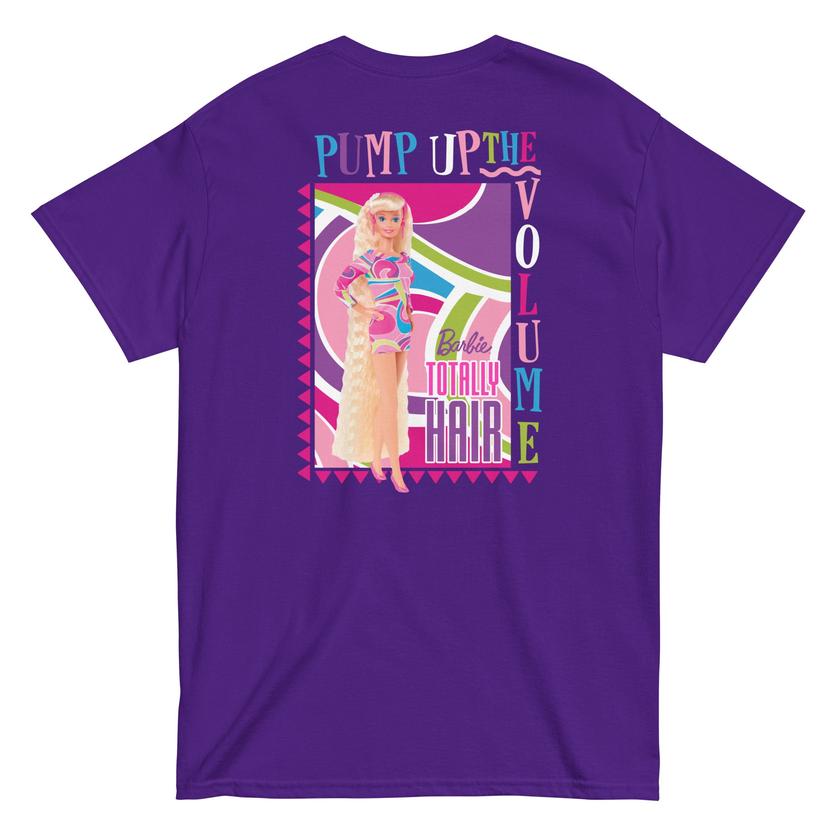 Barbie 1990's Totally Hair Purple T-Shirt High Quality