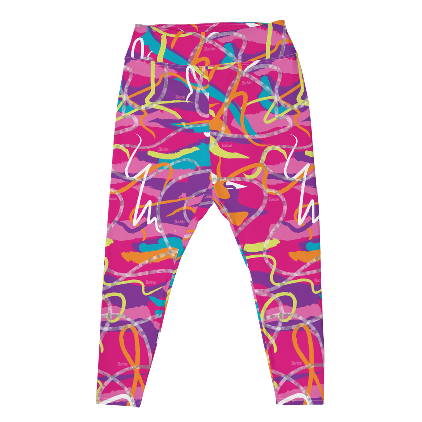 Barbie 80s Themed Neon Print Leggings (Plus Size) Same Day Delivery