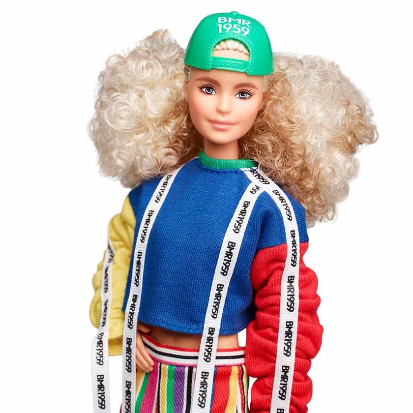 Barbie BMR1959 Doll - Color Block Sweatshirt with Logo Tape & Striped Shorts Free shipping