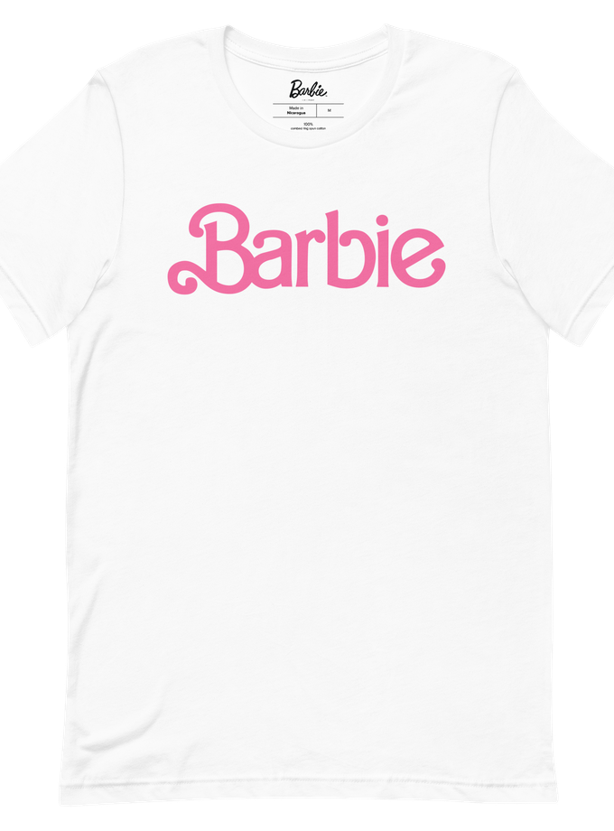 Barbie Classic Logo Unisex White T-Shirt New Arrival