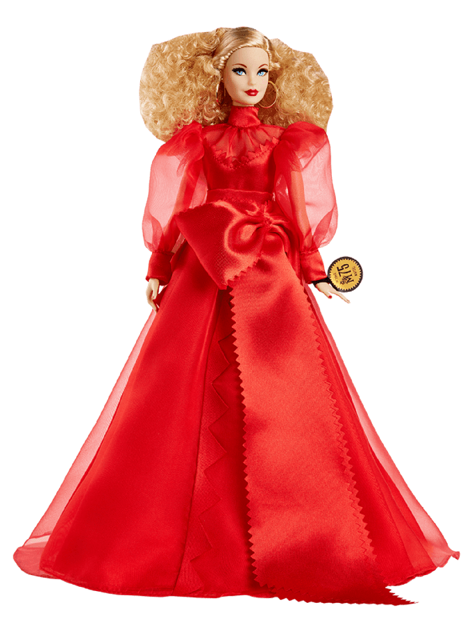 Barbie Collector Mattel 75th Anniversary Doll (12-in Blonde) in Red Gown Free shipping