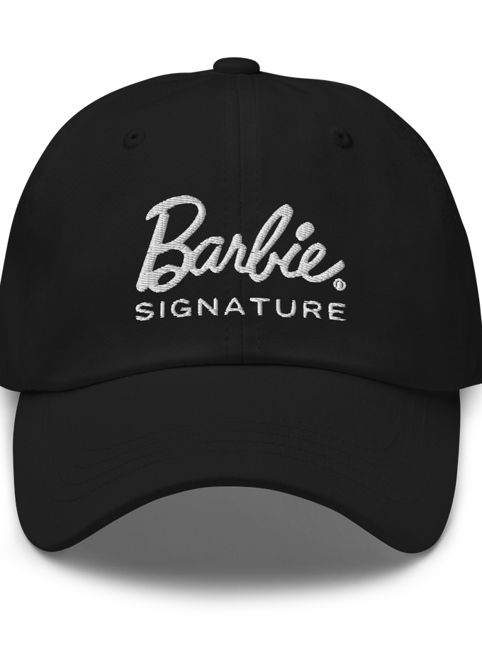 Barbie Signature Logo Black Baseball Hat Same Day Delivery