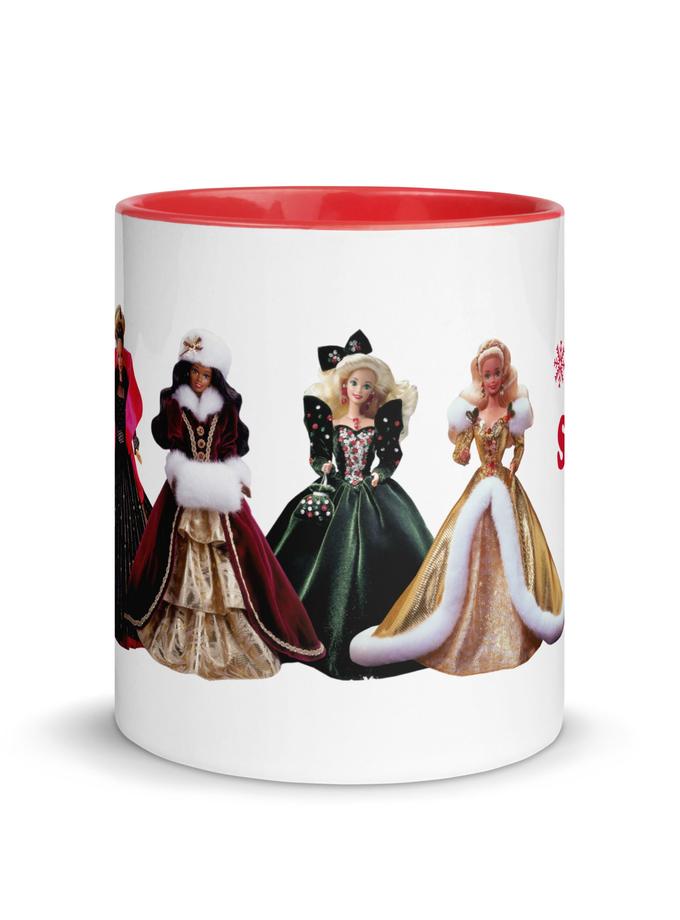 Barbie Vintage Holiday Sleigh All Day Mug Same Day Delivery