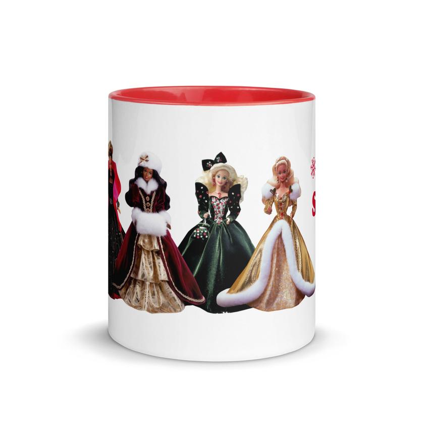 Barbie Vintage Holiday Sleigh All Day Mug Same Day Delivery