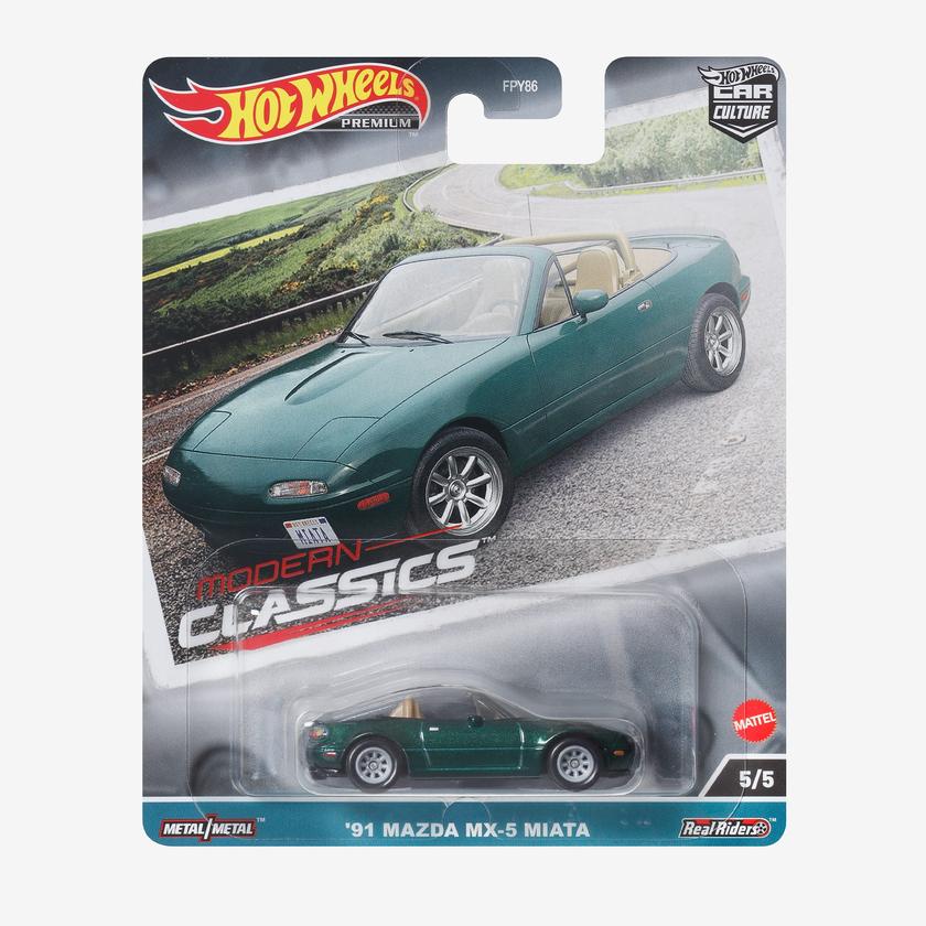 Hot Wheels Premium Car Culture Modern Classics '91 Mazda MX-5 Miata Best Seller