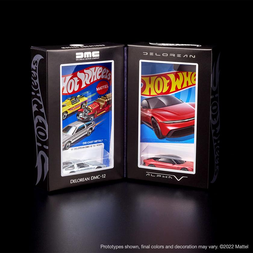 Hot Wheels x DeLorean DMC-12 & Alpha5 Collector Set Free shipping