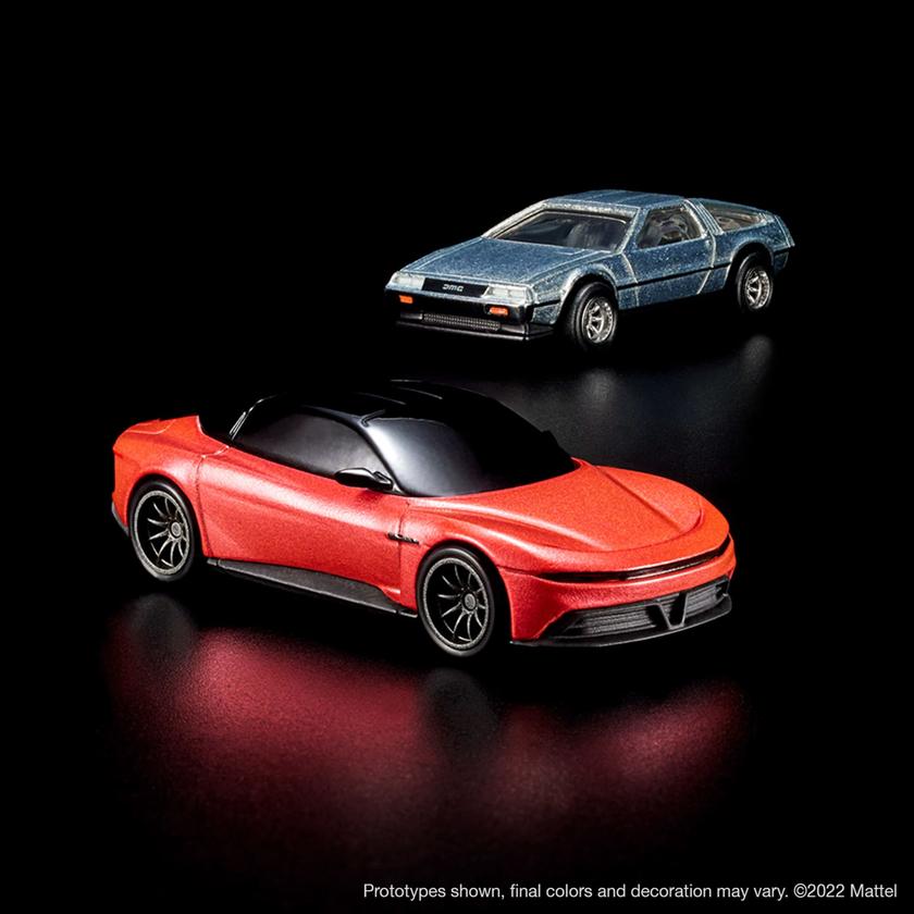 Hot Wheels x DeLorean DMC-12 & Alpha5 Collector Set Free shipping