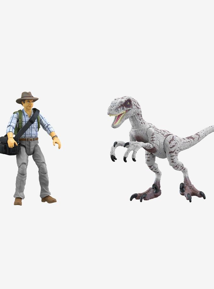 Jurassic World Toys Dr Grant & Raptor Figures Hammond Collection On Sale