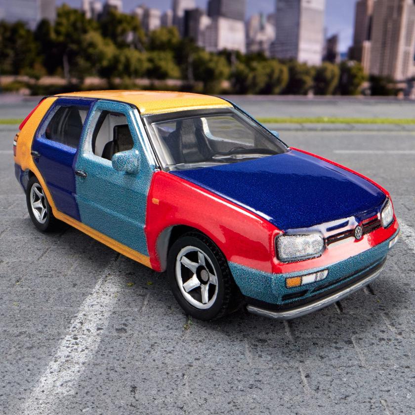 Matchbox 1995 Volkswagen Golf Harlequin Free shipping