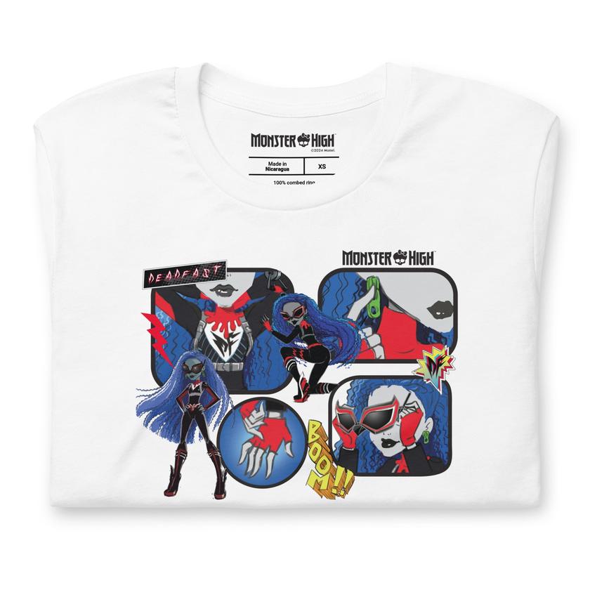 Monster High Deadfast Ghoulia Yelps White T-Shirt New Arrival