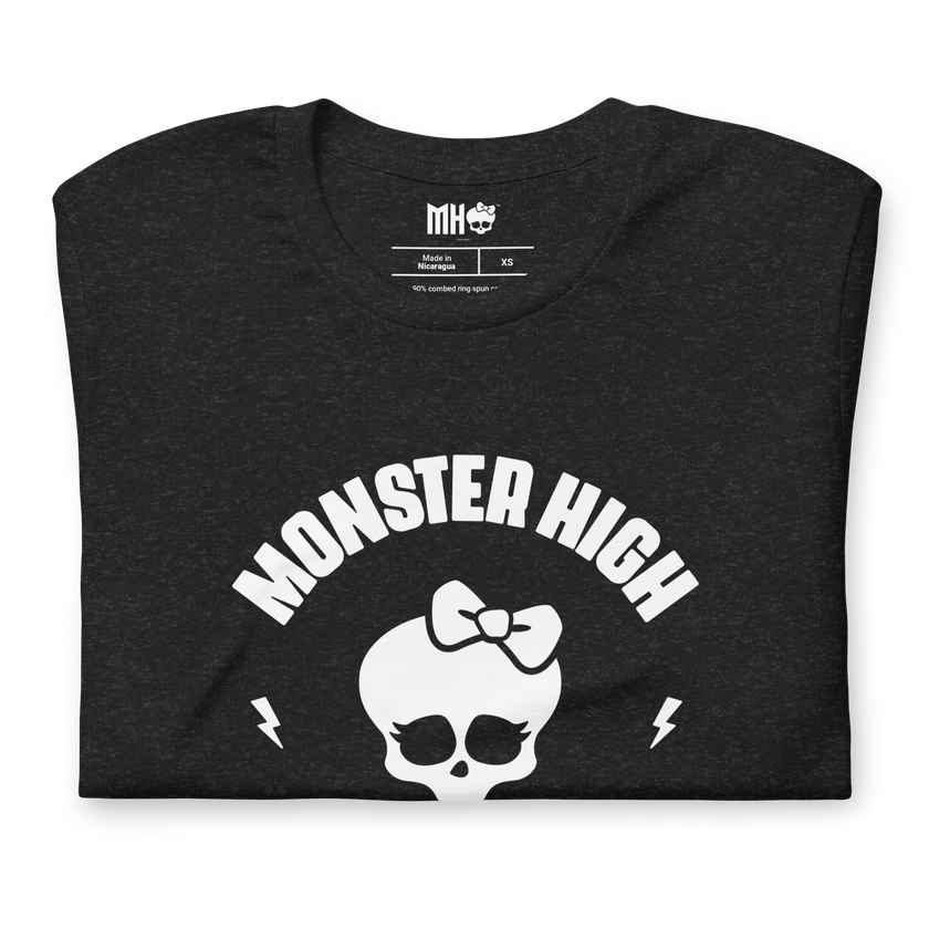 Monster High Fang Club Short Sleeve T-Shirt in Black Heather On Sale