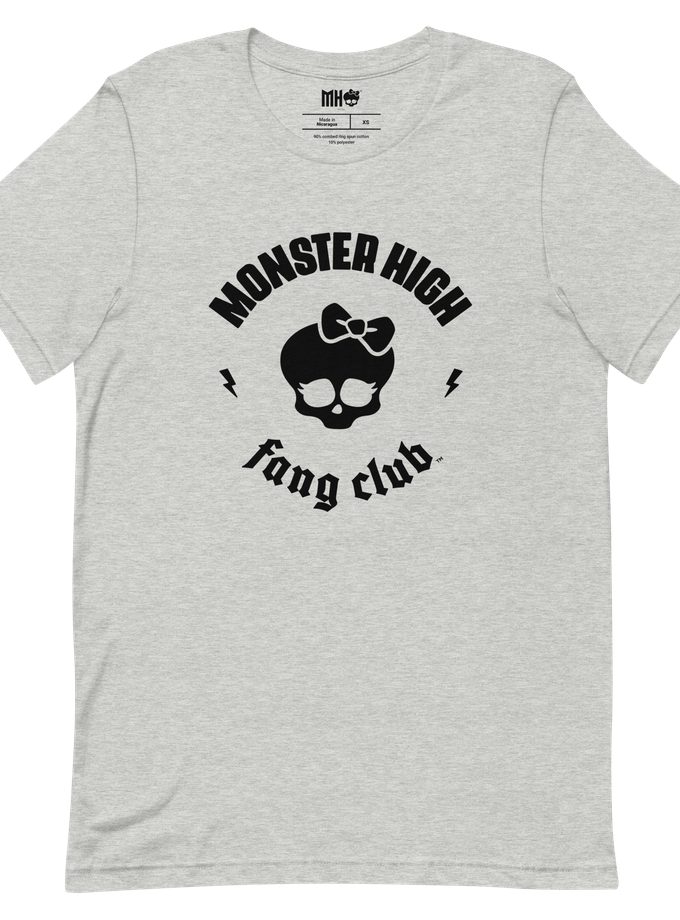 Monster High Fang Club Short Sleeve T-Shirt in Heather Grey High Quality