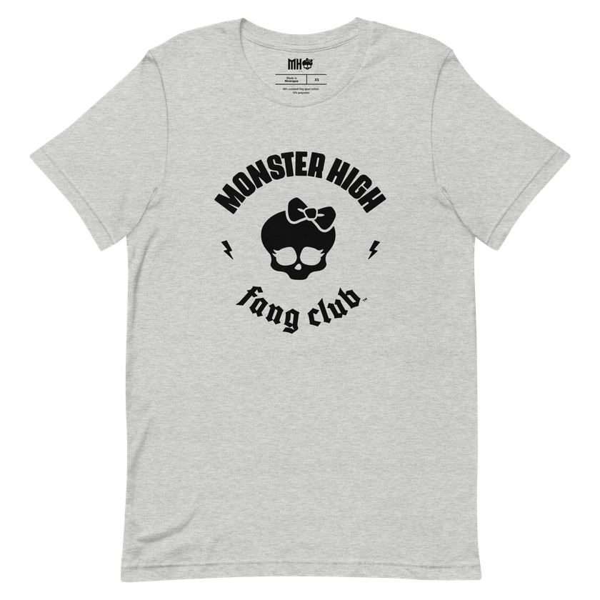 Monster High Fang Club Short Sleeve T-Shirt in Heather Grey High Quality