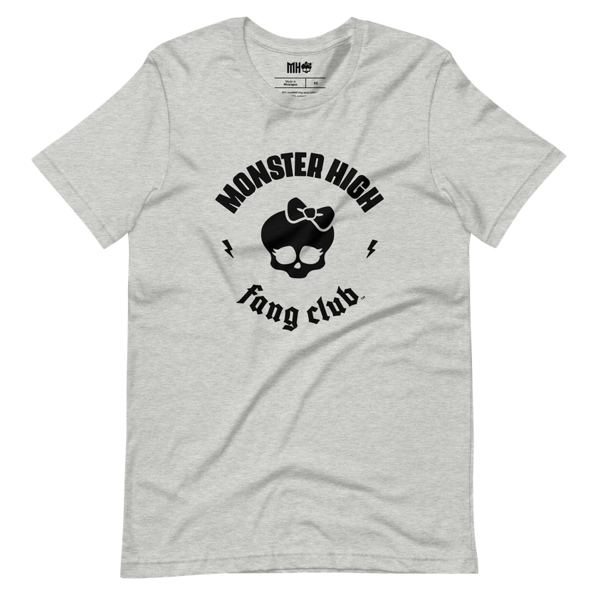 Monster High Fang Club Short Sleeve T-Shirt in Heather Grey High Quality