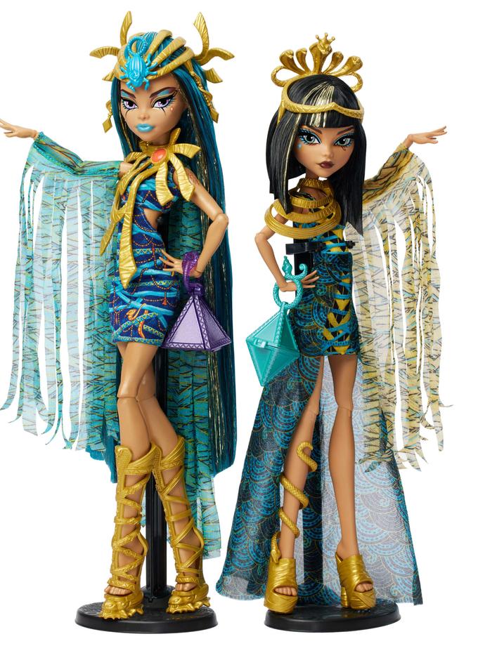 Monster High Mummy Majesties Cleo and Nefera De Nile Collectible Doll Two-Pack For Sale