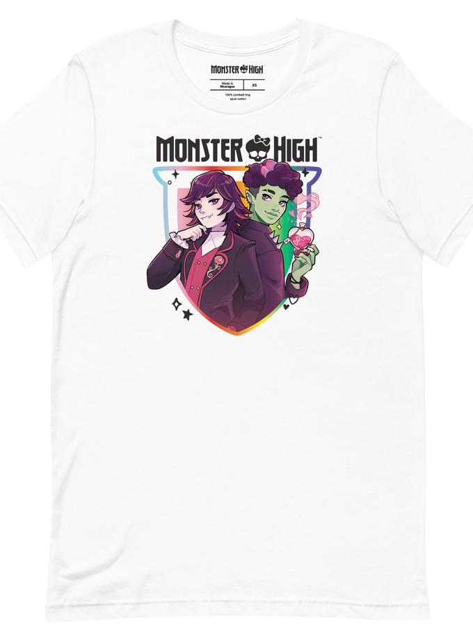 Monster High Pride Kieran & Spelldon White T-Shirt (Céli Godfried) Free shipping