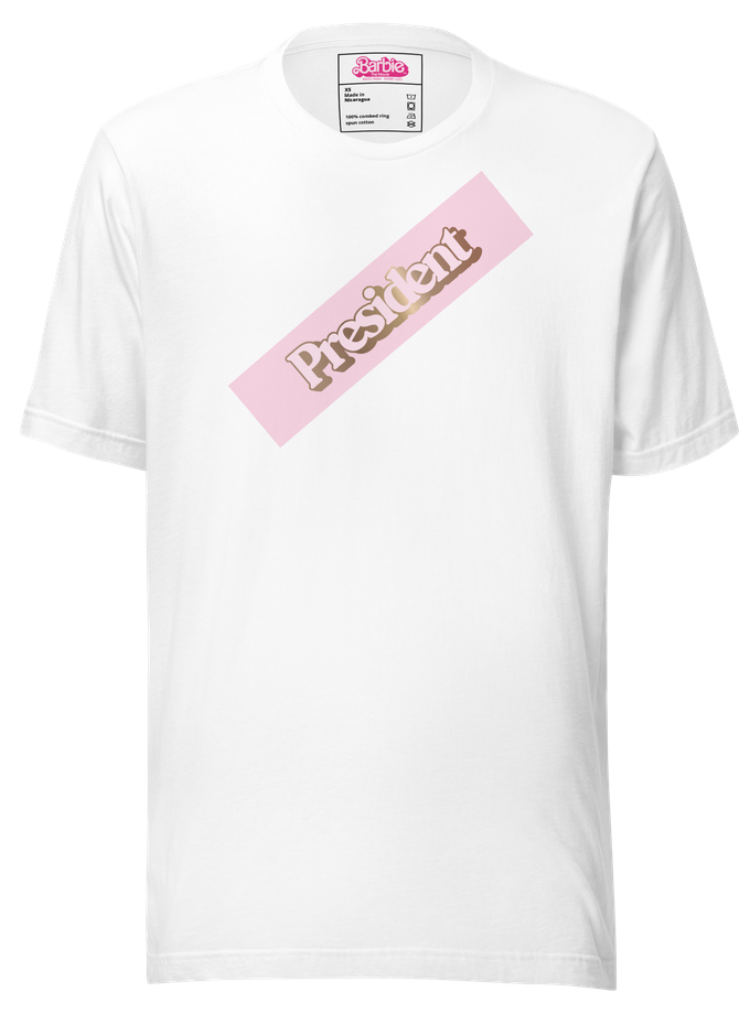 President Barbie T-shirt - Barbie the Movie High Quality