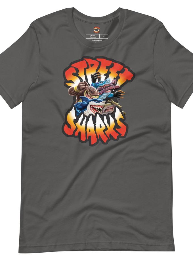 Street Sharks Grey Logo T-Shirt High Quality