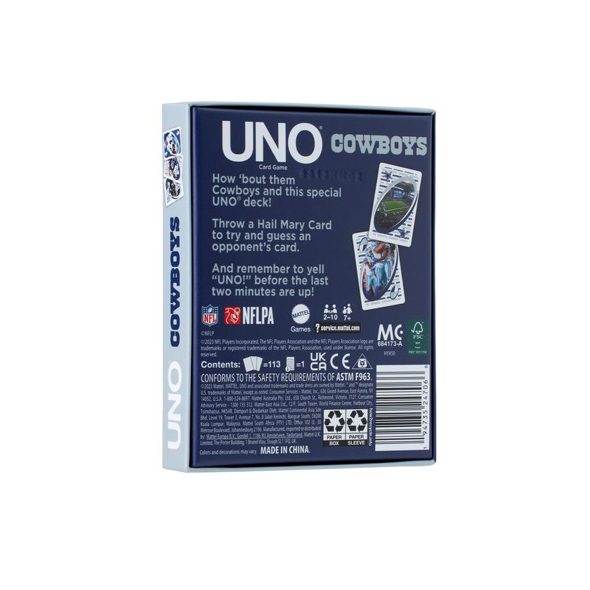 UNO Fandom NFL Dallas Cowboys Game Deck Best Seller