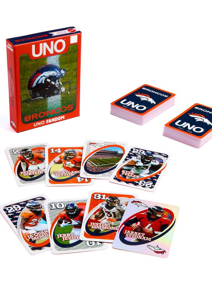 UNO Fandom NFL Denver Broncos Game Deck For Sale