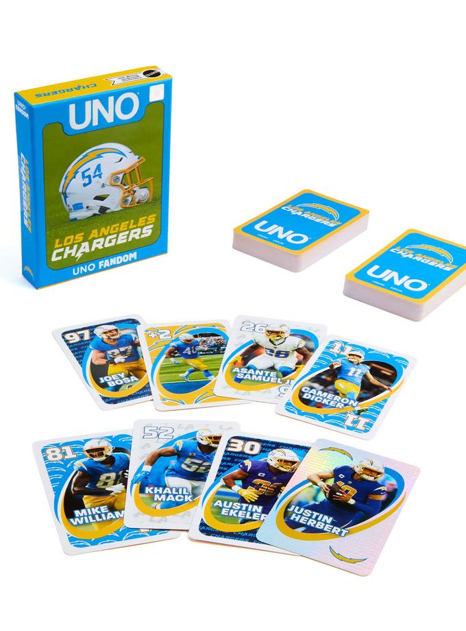 UNO Fandom NFL Los Angeles Chargers Game Deck High Quality