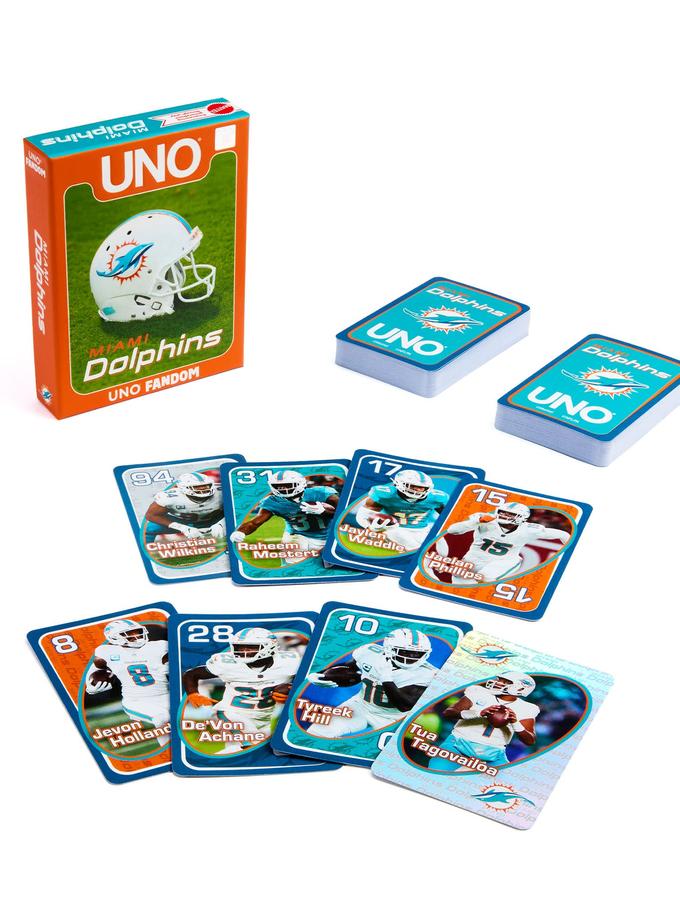 UNO Fandom NFL Miami Dolphins Game Deck Free shipping