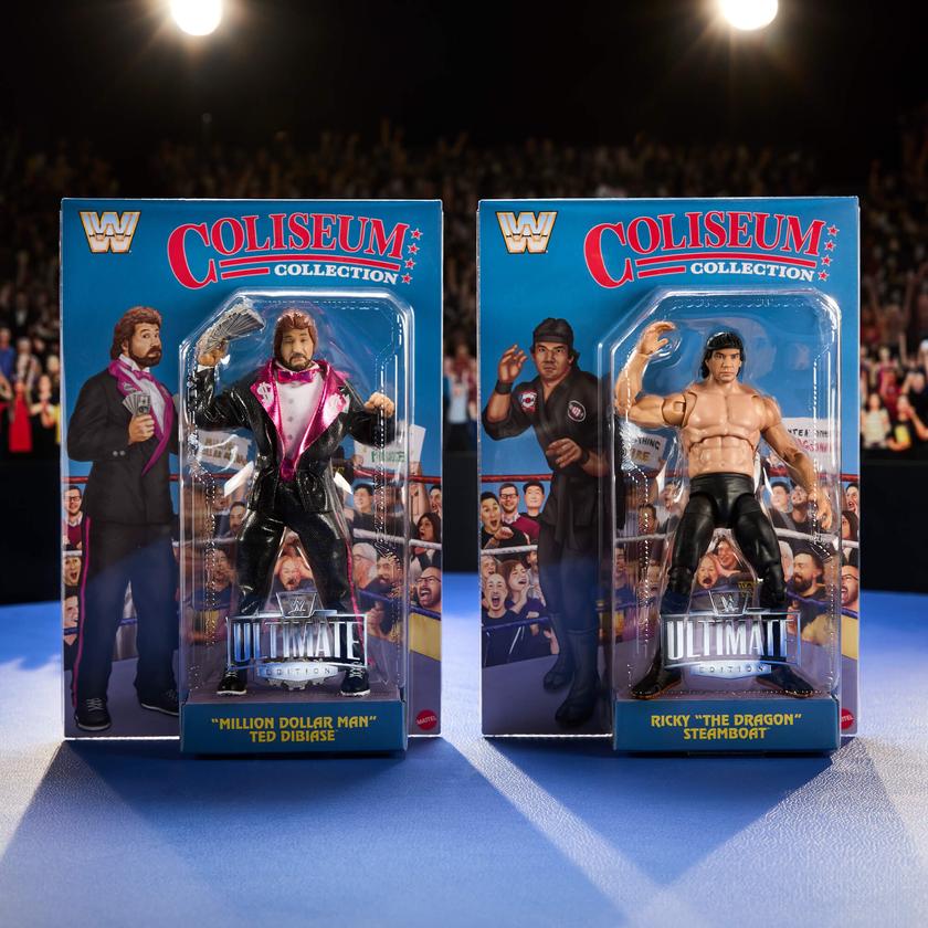 WWE Ultimate Edition Coliseum Collection “Million Dollar Man” Ted DiBiase and Ricky “The Dragon” Steamboat 2-Pack Best Buy